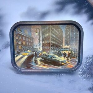 Winter Cityscape Decorative Tray